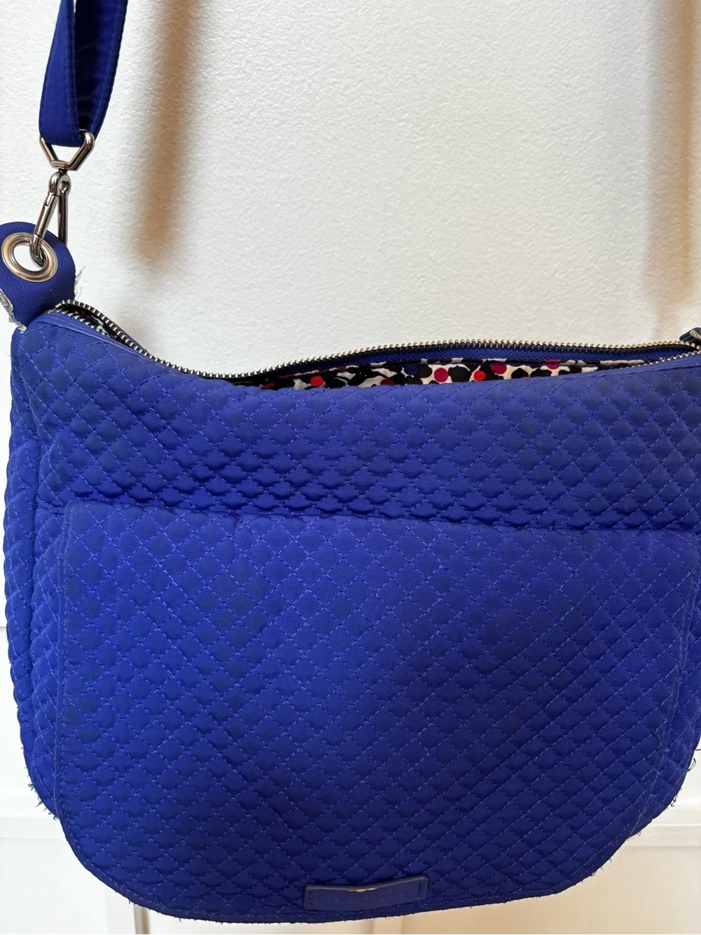 Vera Bradley Carson Mini Hobo Crossbody Bag in Gage Blue Quilted Microfiber